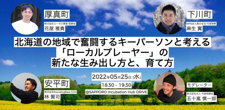 Fanfare あびら起業家カレッジ 北海道の地域で奮闘するキーパーソンと考える ローカルプレーヤー の新たな生み出し方と育て方 オンラインあり 北海道の 今 をお届け Domingo ドミンゴ