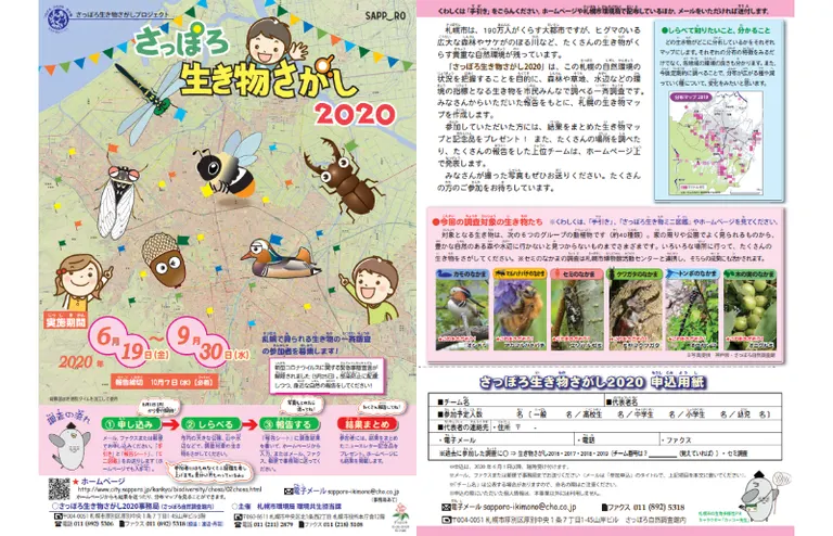 さっぽろ生き物さがし2020~身近な生き物を見つけよう~(札幌市)| Domingo -ドミンゴ-