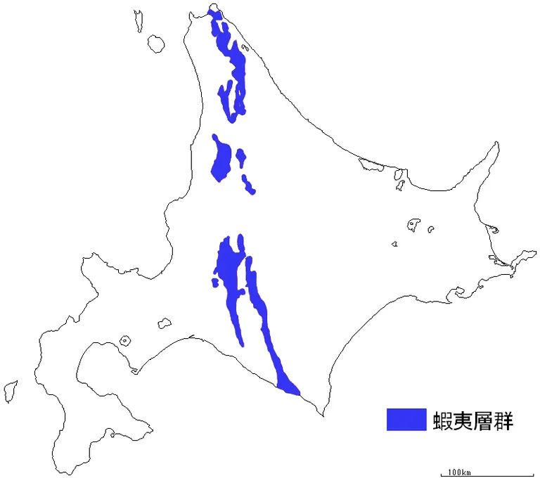蝦夷層群の分布図