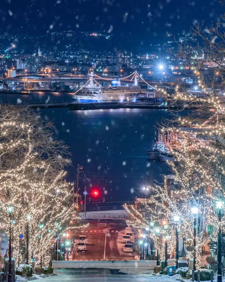 函館の夜景をより一層輝かせる「ライトアップされた八幡坂（函館市）」など 【北海道ミライノート （100）】｜Domingo