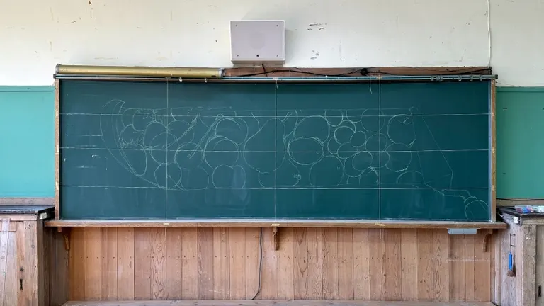 旧増毛小学校の黒板アート