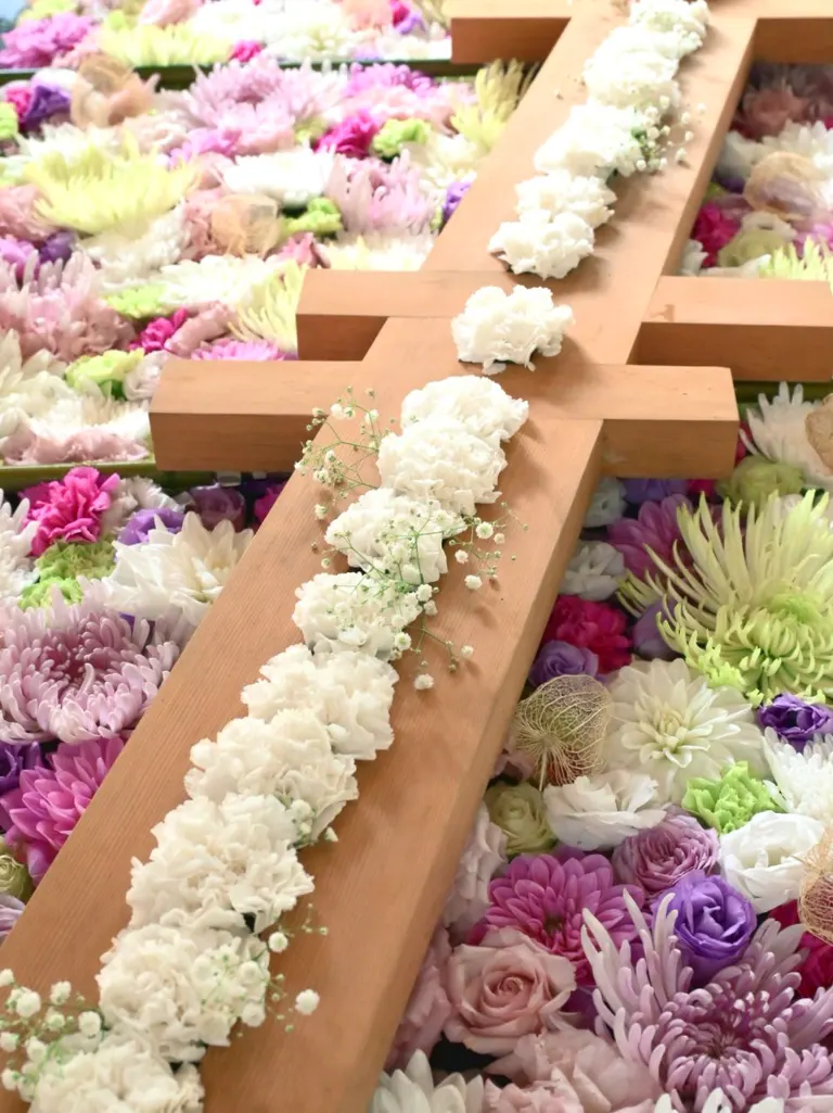 帯広神社の花手水