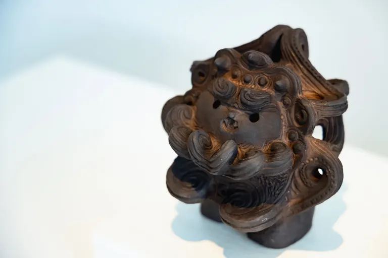 Akio Morisako "Demon-like Guardian Clay Figurine" / clay / 2025