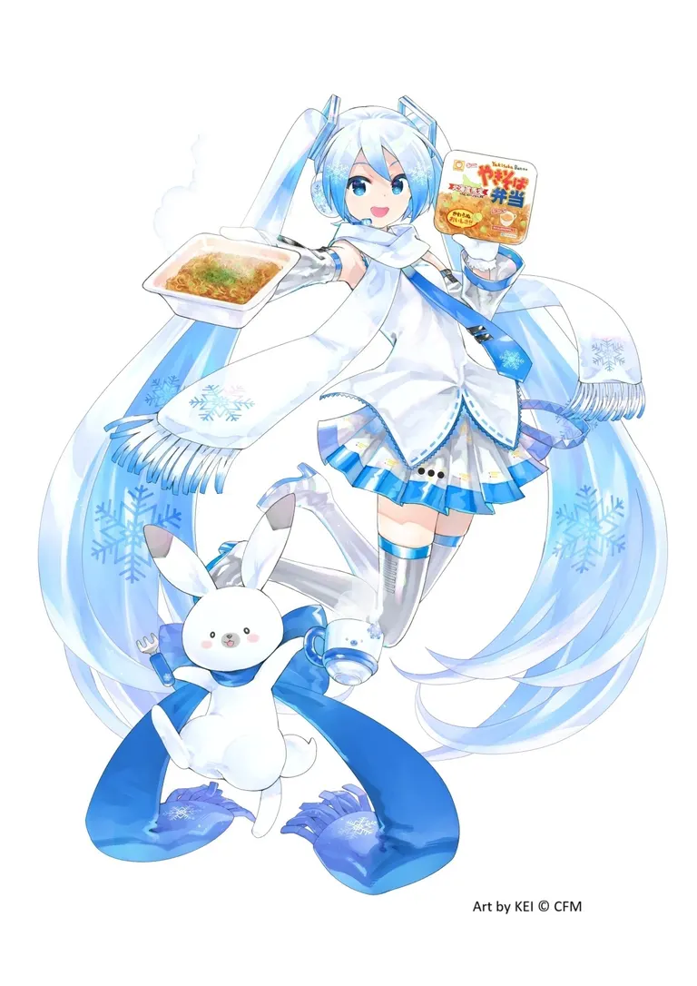 Yakisoba Bento 50th Anniversary Snow Miku Visual