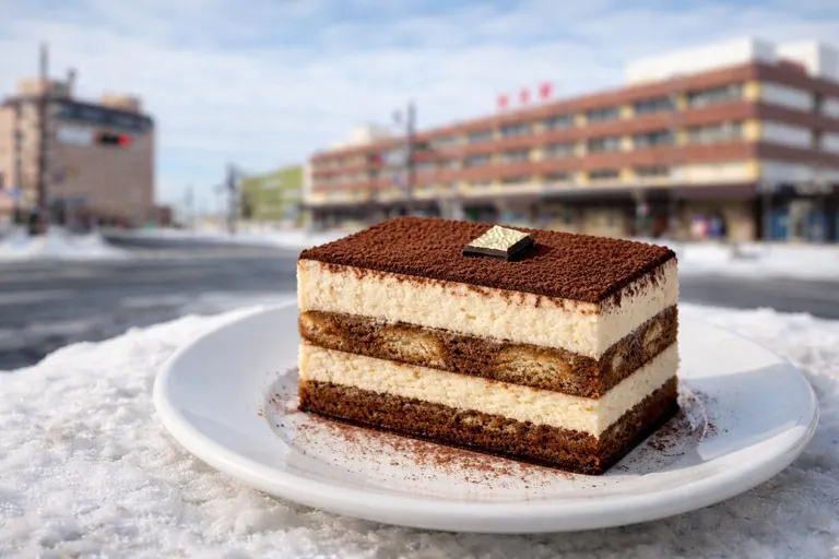 酷似提拉米苏的钏路站