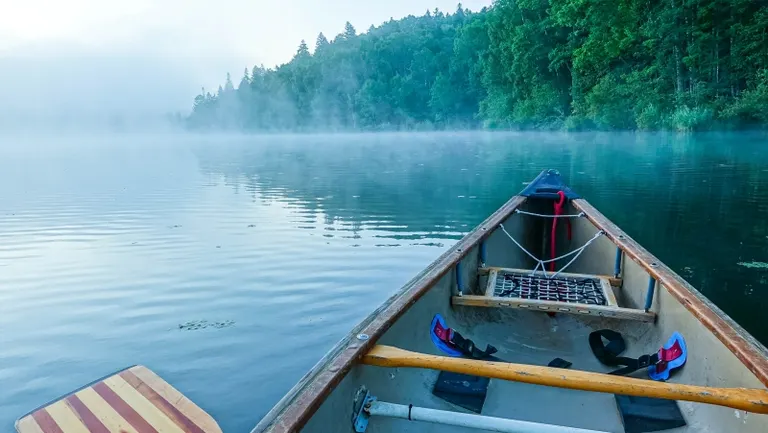 從獨木舟上看到的夢幻景色