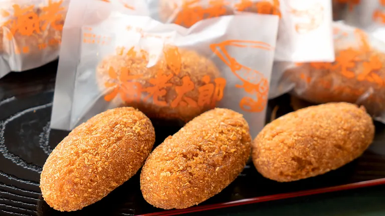プリッツ海老太郎 エビフライのような見た目のお菓子？寿都町「甘寿堂」で人気の『海老太郎』