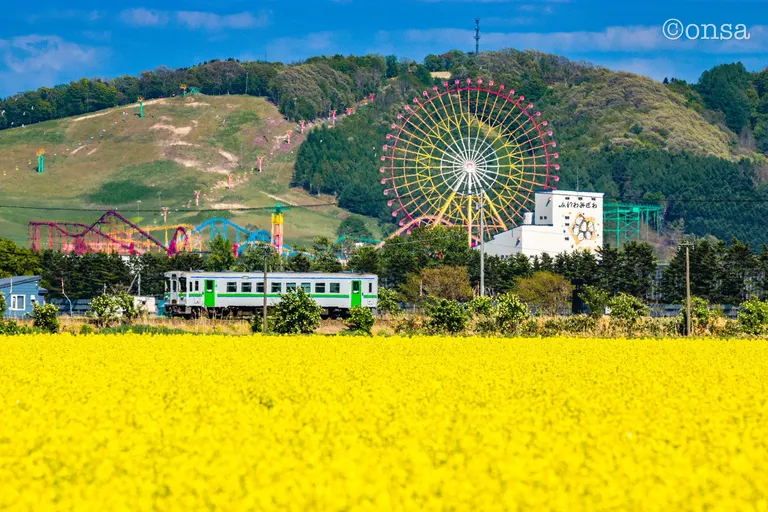 まるで絵にかいたような北海道らしさ溢れる風景。「額縁から見る風景